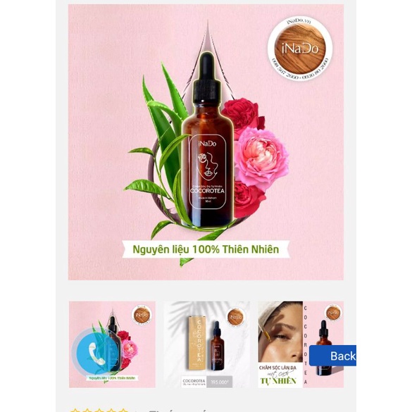 Cocorotea. Dầu dừa lô hội hoa hồng trà xanh