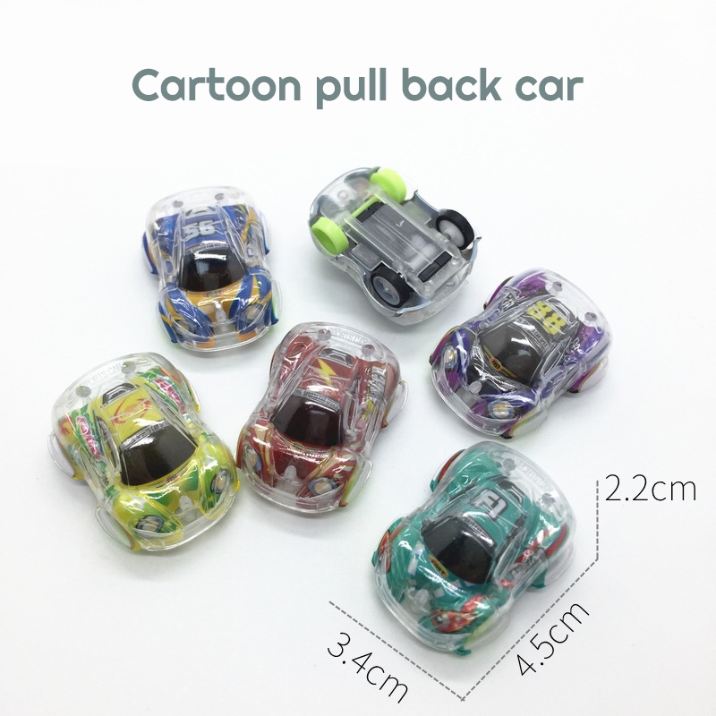 Xe hơi đồ chơi SEA SUN TOYS mini trong suốt hai lớp graffiti