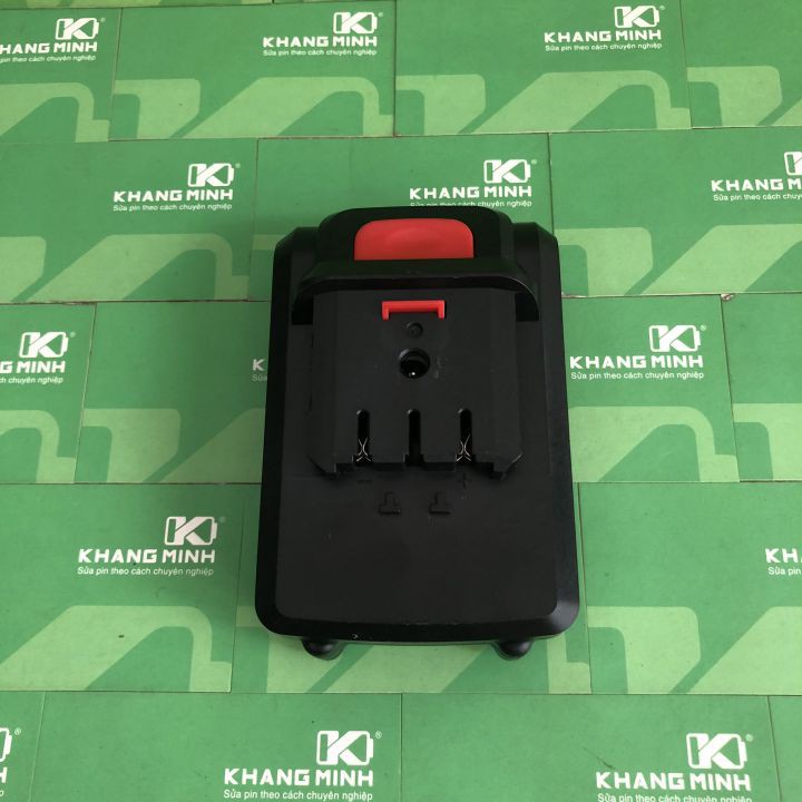 Vỏ mạch pin TQ China 18V - 21V 5S - 1P, giắc sạc đứng