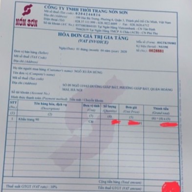 Khẩu trang vải Nón Sơn hàng chính hãng chất lượng cao, có thể giặt và tái sử dụng nhiều lần