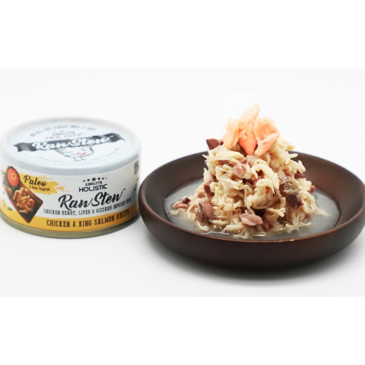 Pate dùng chung cho chó mèo AH RAW STEW lon 80g