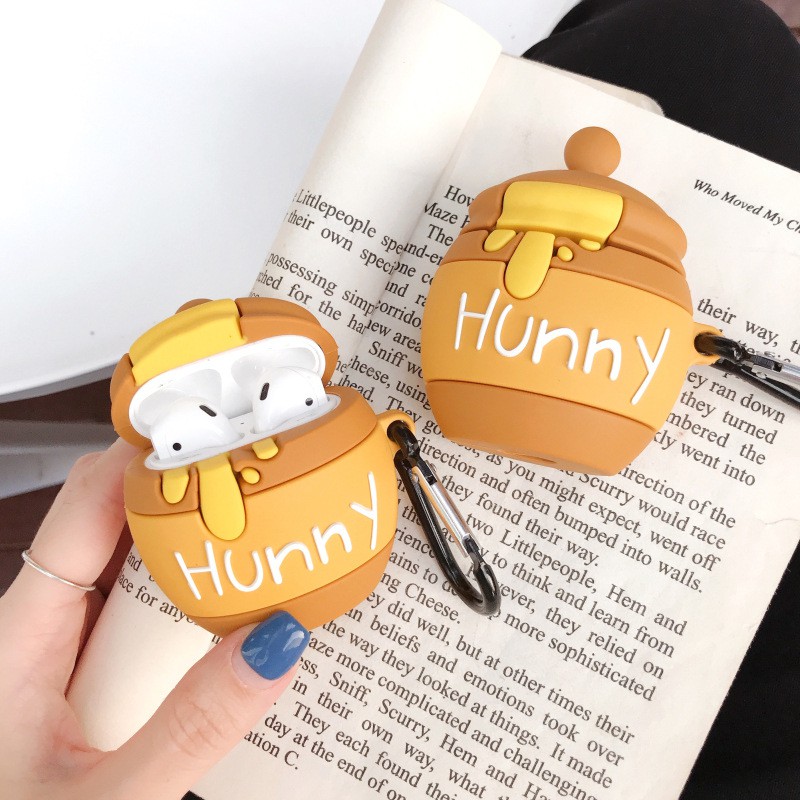 ☘️Case Apple AirPods Pro Bluetooth HUNNY ☘️Case Airpods Hộp đựng mật ong HUNNY cho AirPods 1/2/3 Pro - airpod case ️