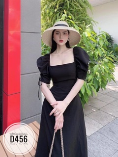 Bigsize Đầm tay dây rút D456