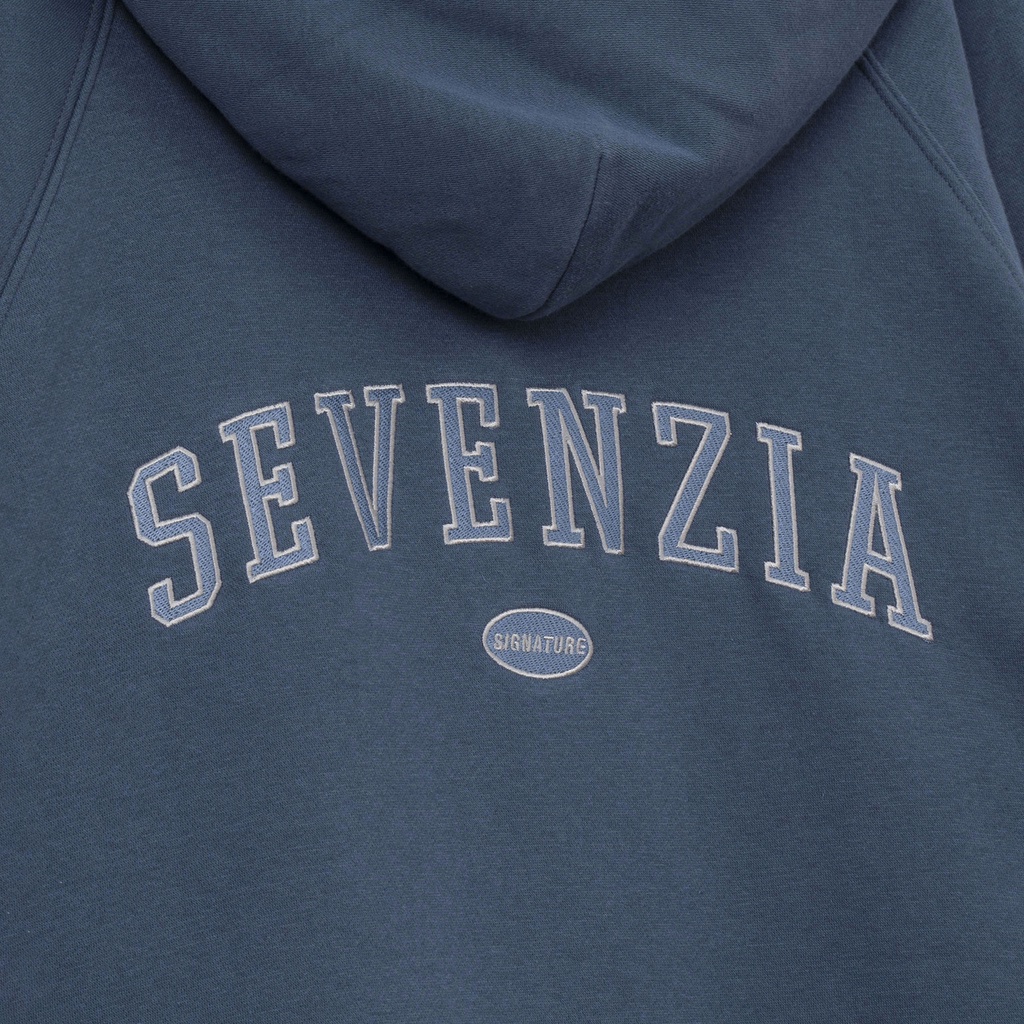 Áo khoác Zipper Hoodie &quot;SEVENZIA Signature&quot; - Bluestone