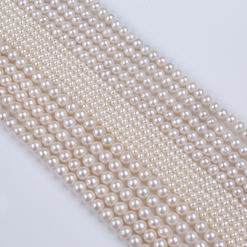Hạt Ngọc Trai Tròn Màu Sắc Tự Nhiên 3-4 / 5-6 / 7-8mm Chất Lượng Cao