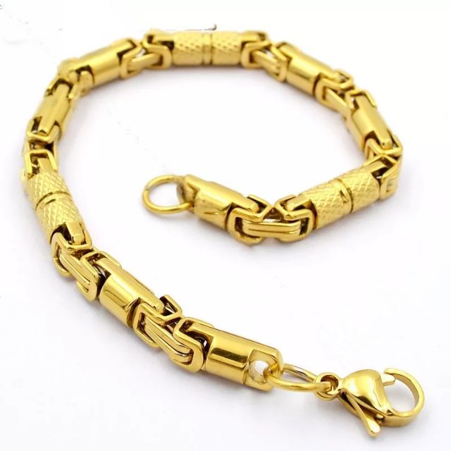 Lắc tay nam inox m.ạ m.àu vàng