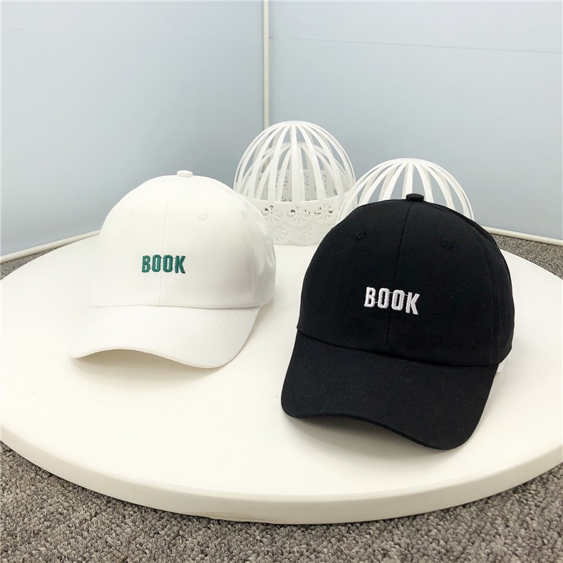 [Mã FAMARAL1 giảm 10K đơn 50K]Nón lưỡi trai bóng chày, mũ lưỡi trai đẹp thêu chữ book – LOPDOP.OFFICIAL