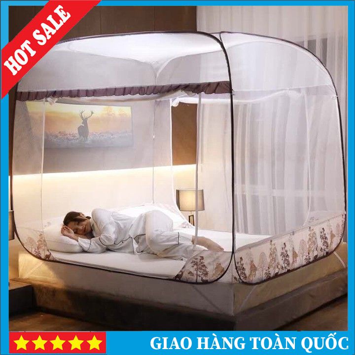 Mùng Chụp Tự Bung Hoài Phát-Màn Chụp Tự Bung Đỉnh Rộng - Mùng Chụp Đủ Size Gấp Gọn Chống Muỗi