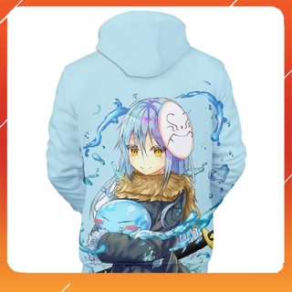 That Time I Got Reincarnated as a Slime Hoodie Rimuru Tempest Shuna 3D Printed Cosplay Long Sleeve Pullover