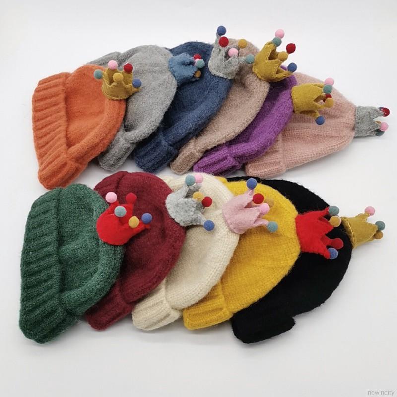 Nón đan len giữ ấm phong cách Hàn Quốc dễ thương cho bé