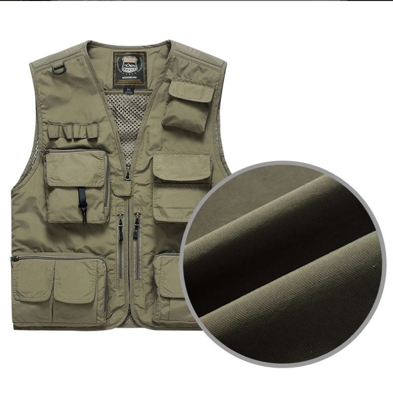 Áo gile nhiều túi đi phượt đi câu chụp ảnh