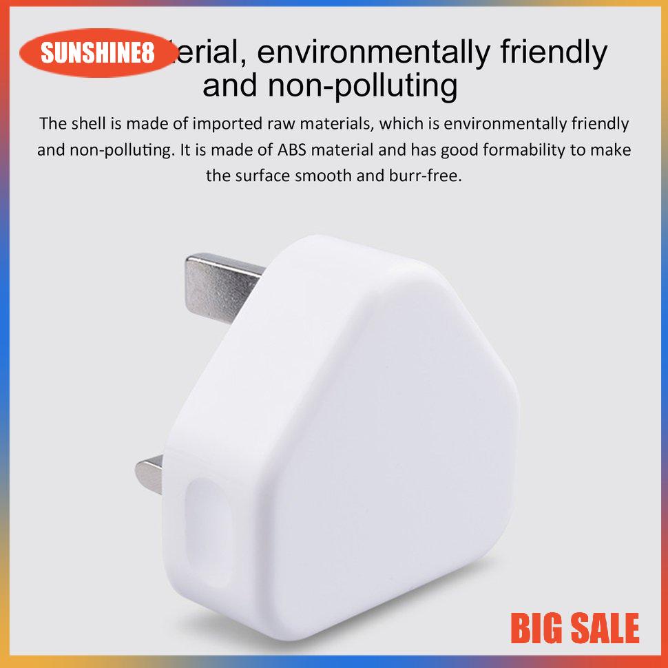 【SUN】[NEW]UK Mains Wall 3 Pin Plug Adaptor Charger Power With USB Ports For Phones
