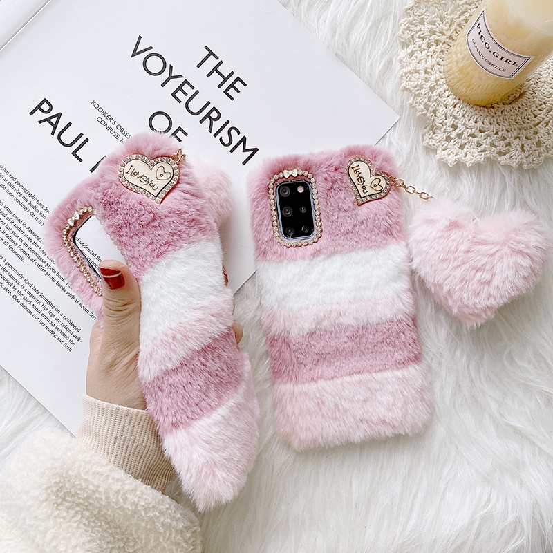 Ốp Điện Thoại Mềm Phối Lông Cho Realme C11 C12 C15 C17 C21 C21Y C25 C25S C3 C11 2020 Realme 5 5i 6i 6 Pro 7i 7 Pro Realme 8 5G Pro