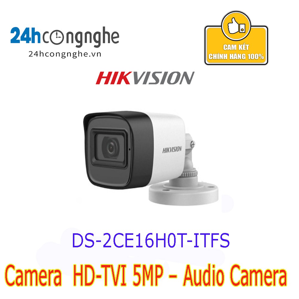 Camera HD-TVI 5Mpx DS-2CE16H0T-ITFS Tích Hợp Mic ( Nhựa- Sắt)- Chính Hãng | BigBuy360 - bigbuy360.vn