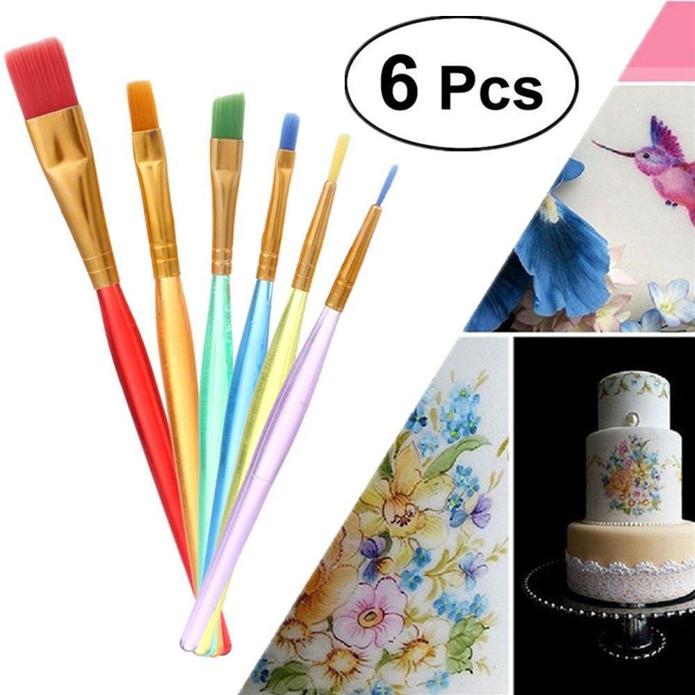 Set 6 Cọ Vẽ Trang Trí Bánh Kem Tráng Miệng DIY