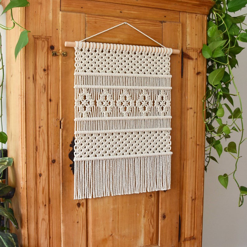 Thanh treo trang trí MACRAME hanging homestay/nhà cửa 2