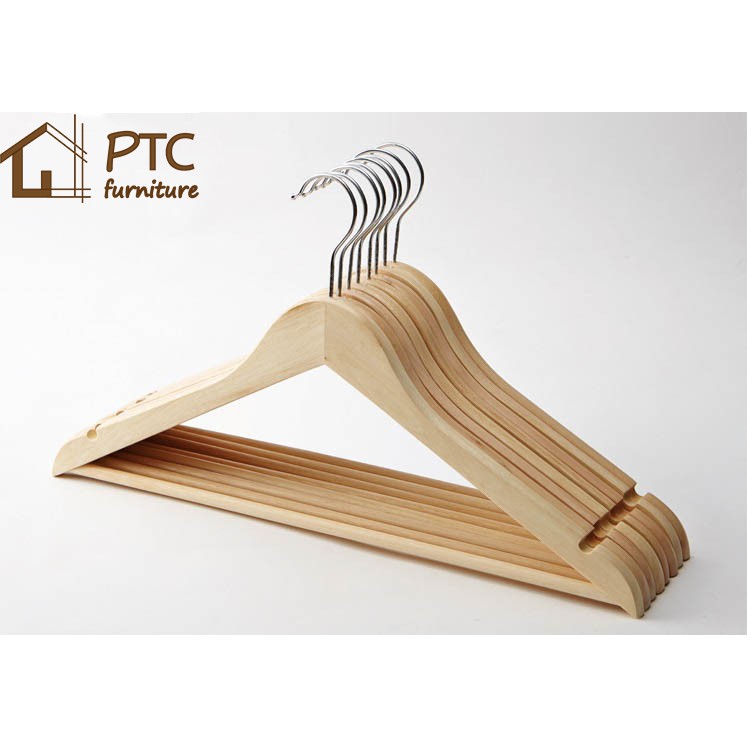 Combo 5 Móc Quần Áo Gỗ PTC FURNITURE - Natural