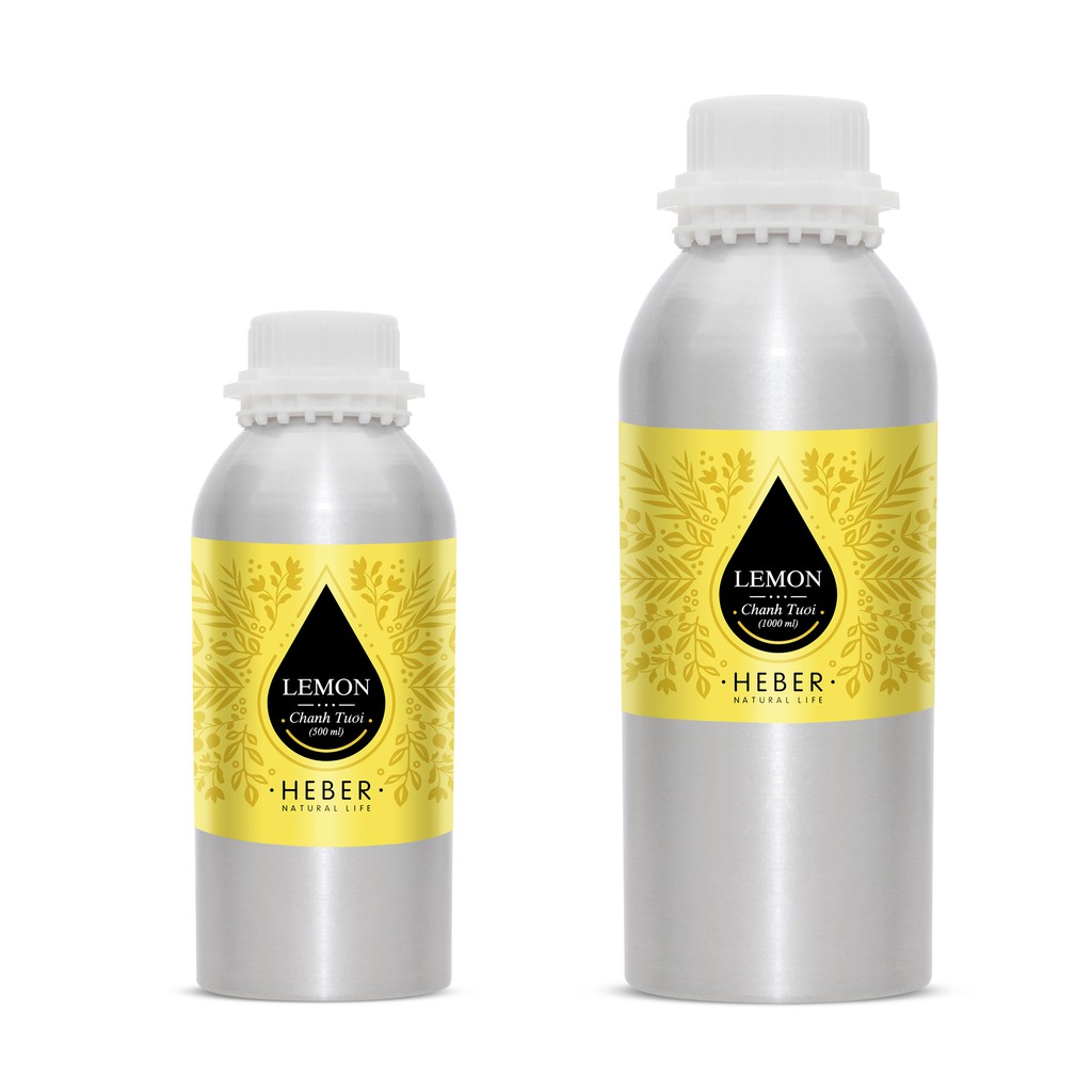 (Chai Lớn 500ml/1000ml)Tinh Dầu Chanh Tươi Lemon Heber Natural Life, Cao Cấp Nhập Khẩu, Thiên Nhiên Nguyên Chất