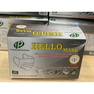 KHẨU TRANG Y TẾ HELLO MASK 4 lớp ( Hộp 50 cái)