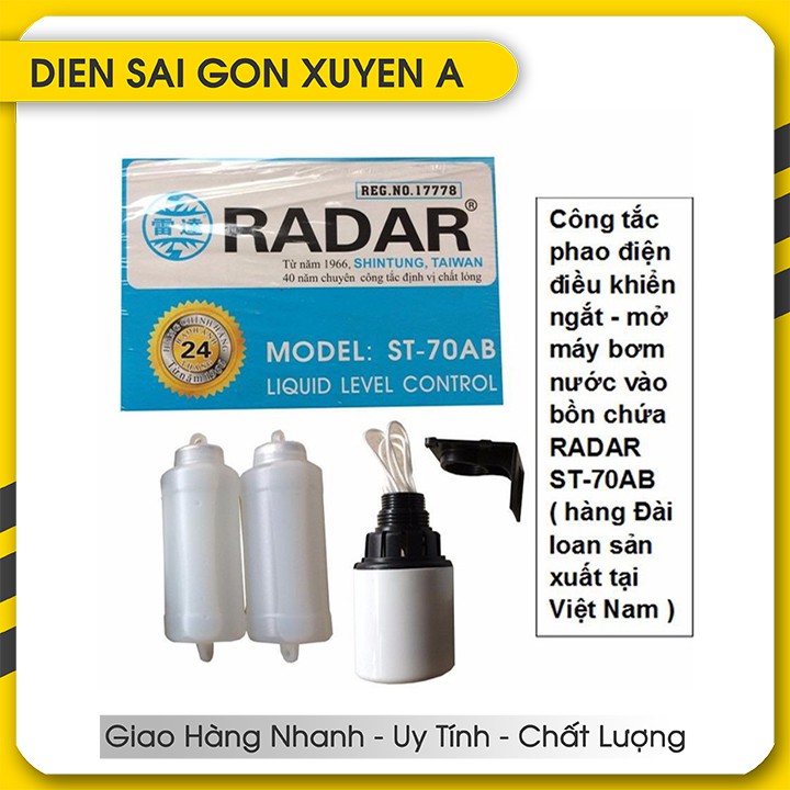 Phao cơ - Phao Điện Radar Ngắt Mở Nước Lên Bồn Cao Tự Động ST-70AB