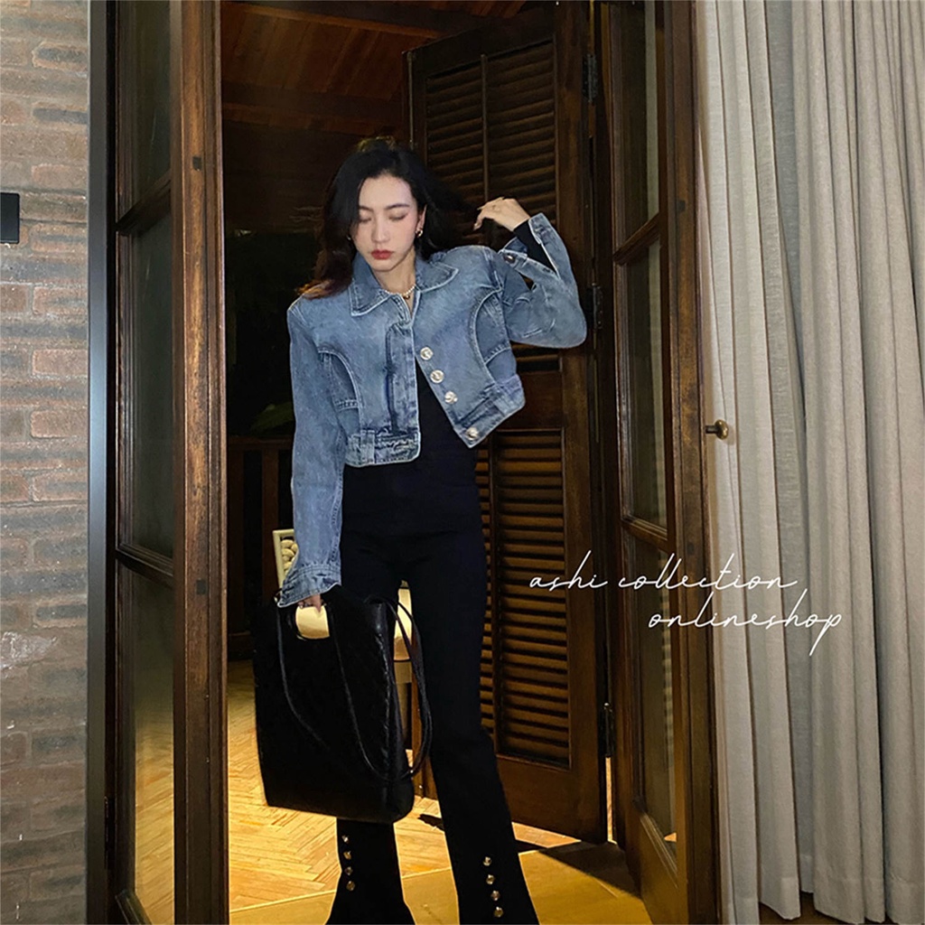 Áo Khoác Denim Dáng Rộng Thời Trang Mùa Xuân Cho Nữ