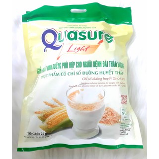 Ngũ cốc pha uống liền cho người tiểu đường QUASURE LIGHT- chính hãng BIBICA - công thức isomalt ăn kiêng - 400g