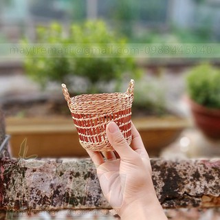 Giỏ cói nhí 10cm x cao 8cm