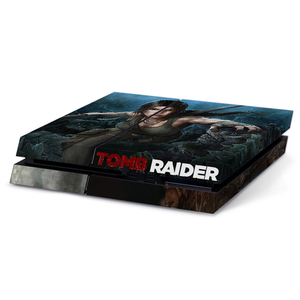 Decal dán trang trí bảo vệ máy chơi game PS4 hình trò chơi điện tử Tomb Raider