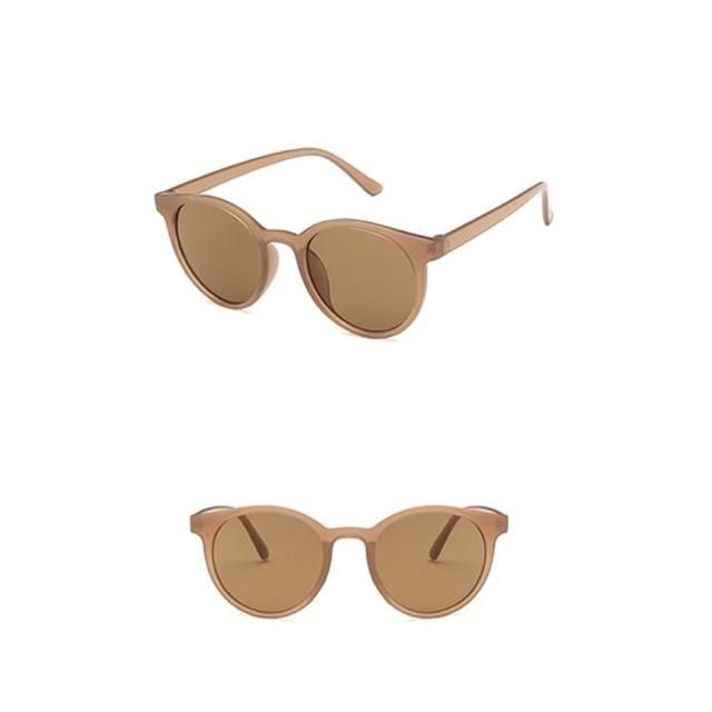 [Rẻ Vô Địch] Kính mát nữ ulzzang tròn đen viền trắng hot girl | BigBuy360 - bigbuy360.vn