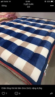 Chăn lông thỏ Muji. Link 2.0kg