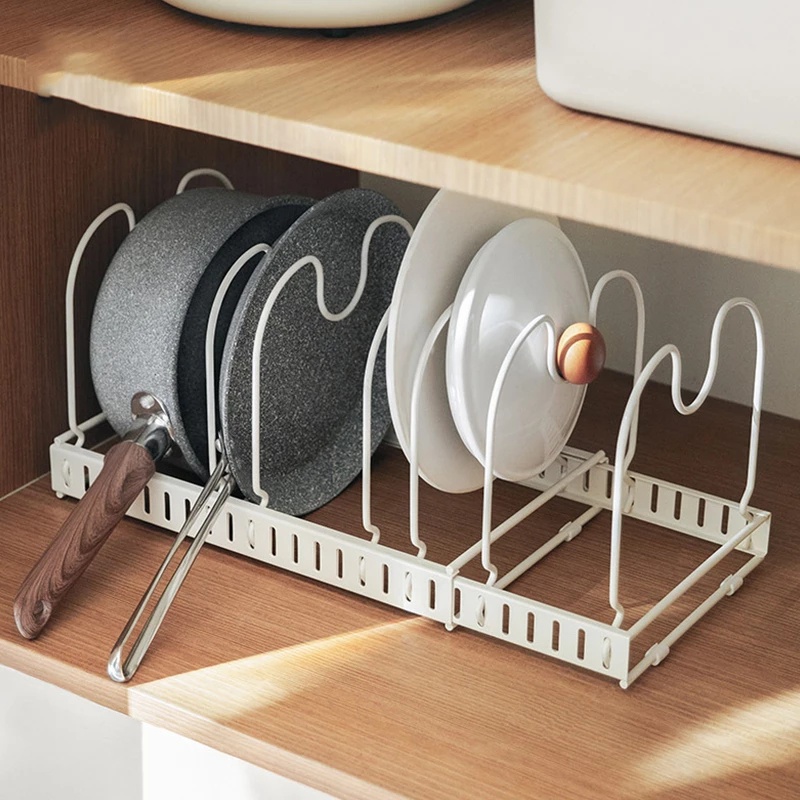 Giá đỡ nắp nồi bằng sắt có thể mở rộng tiện lợi