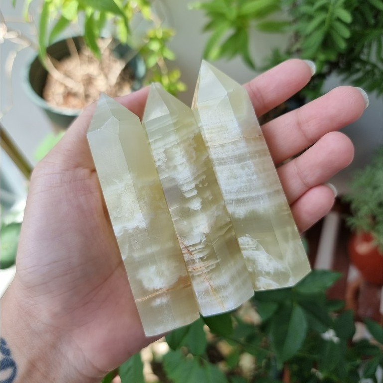 Trụ đá thanh tẩy Green Onyx - Trụ đá thanh tẩy Tarot, Reiki, Thiền Định, Đá Phong Thủy