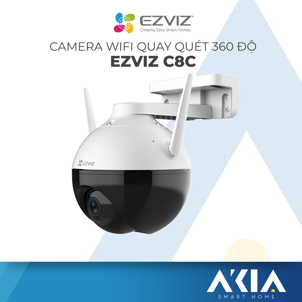 Camera ngoài trời ezviz c8c, kết nối wifi, xoay 360 độ quay có màu ban đêm, chống nước ip65, chế độ bao quát toàn cảnh