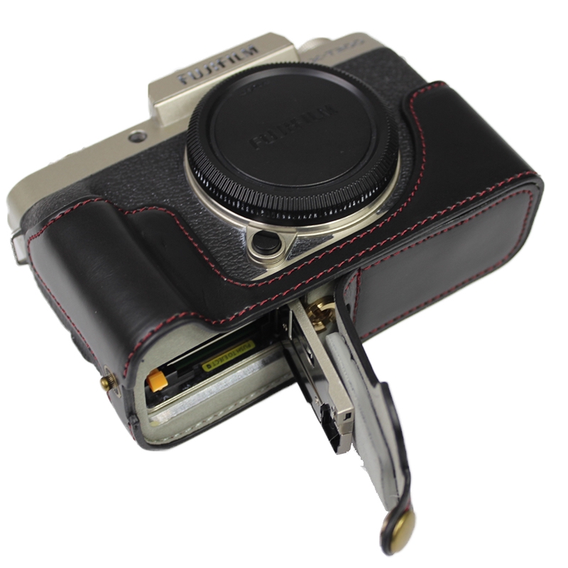 Bao Da Pu Bọc Máy Ảnh Thiết Kế Bọc Một Nửa Đẹp Mắt Mềm Cho Fujifilm X-t200 Xt200