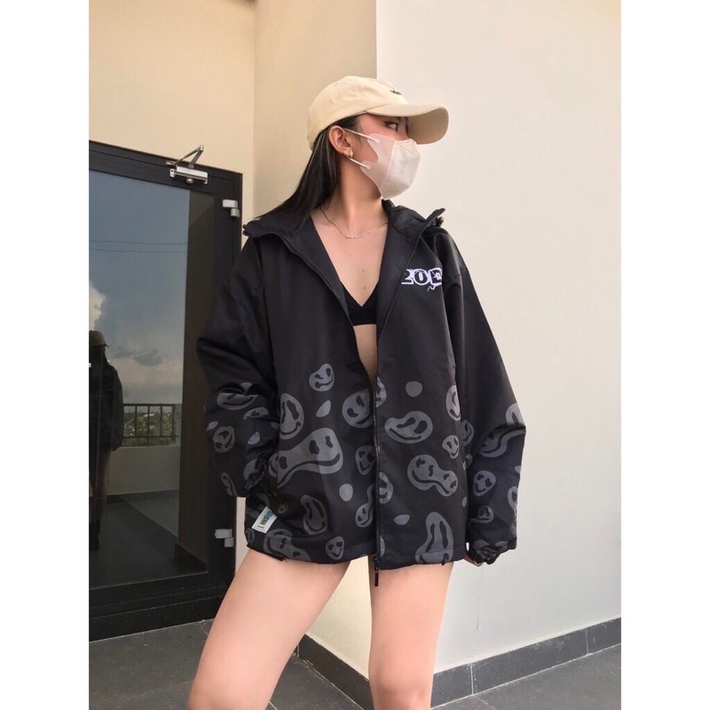 Áo khoác nam nữ unisex M7JD02 form rộng 2 lớp thu đông phong cách Hàn Quốc, áo gió unisex nam nữ trắng đen basic ulzzang