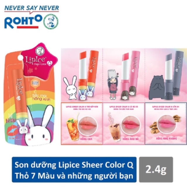 LipIce Sheer Color Q phiên bản Thỏ Bảy Màu mới