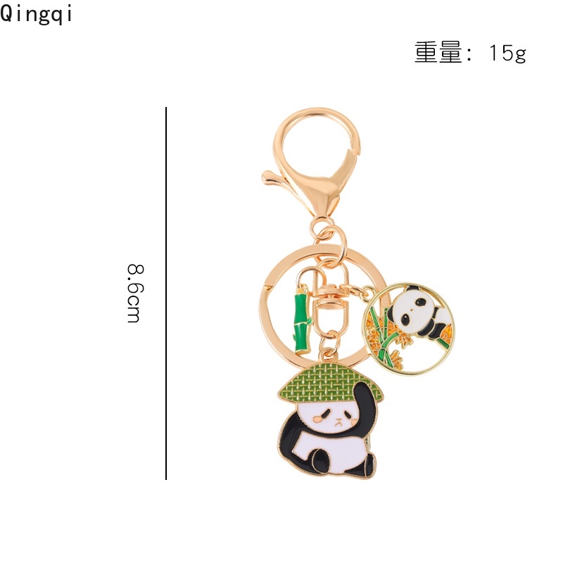 Móc Khóa Miss Zoe Kim Loại Hình Gấu Trúc Dễ Thương