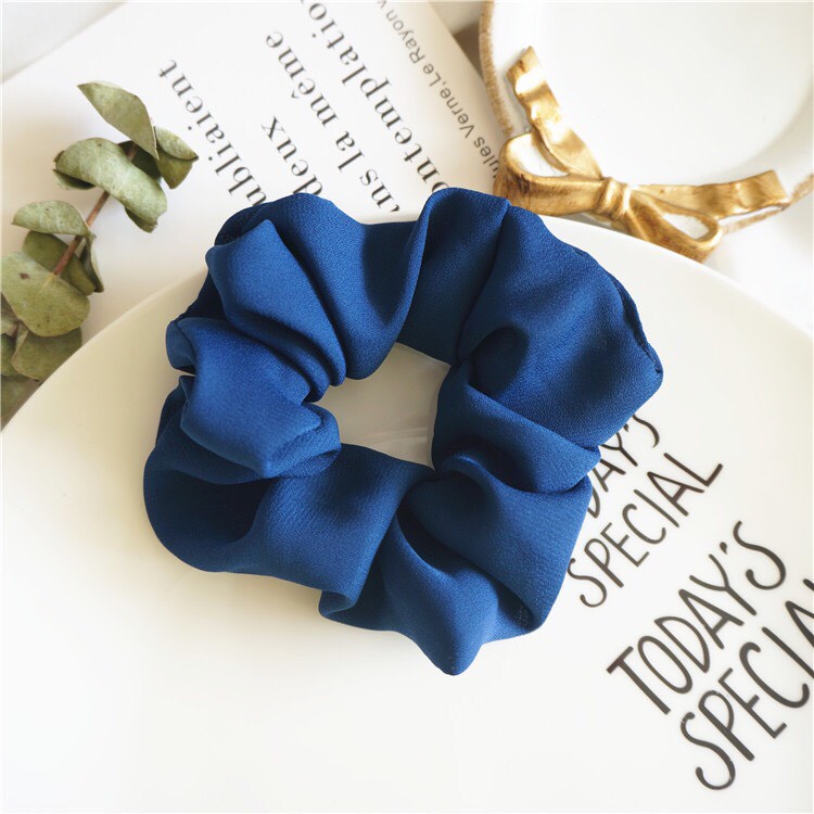 Cột tóc vải Scrunchie trơn - Mã SC001