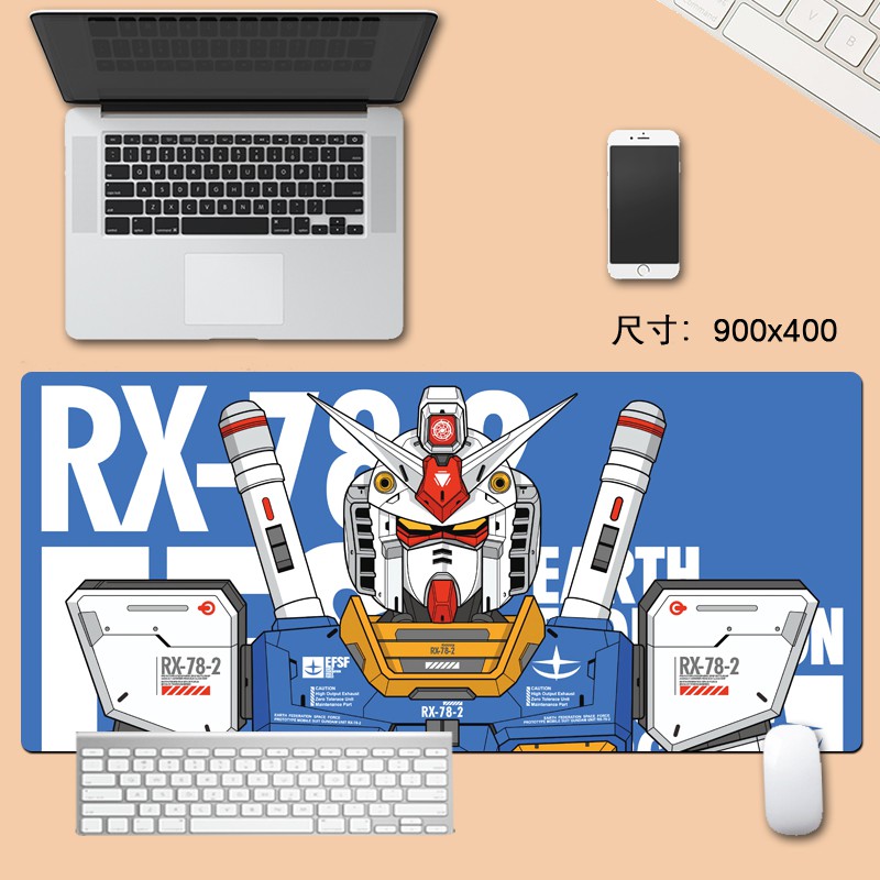 Tấm Lót Chuột Và Bàn Phím Máy Tính In Hình Gundam