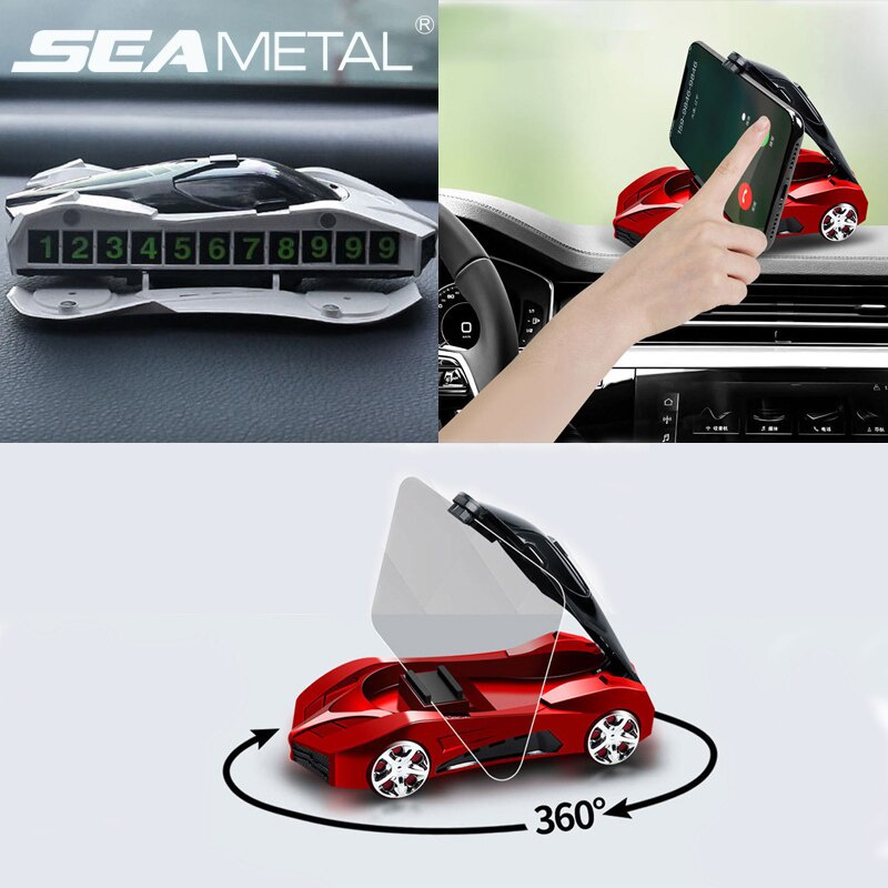 Phong cách xe hơi Bảng điều khiển Giá đỡ điện thoại Định vị GPS Điện thoại di động đa năng Kẹp Gấp Bộ phận nội thất