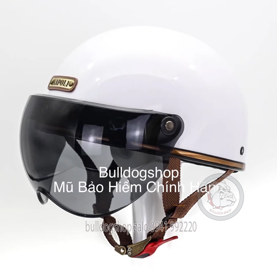 [Nhiều Màu] Mũ Bảo Hiểm 1/2 Đầu Haley Napoli N120 Có Kính B1 Bulldogshop