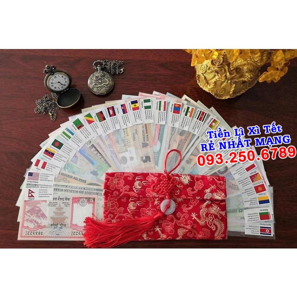 BỘ TIỀN 52 TỜ 28 QUỐC GIA KÈM BAO GẤM (TN) - Quà Tết 2022