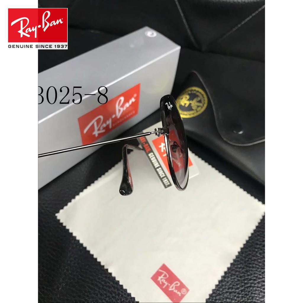 (Hàng Mới Về) Kính Mát Ray / Ban 3025 58 Aviator 918731 Đế Trong Suốt Màu Xanh Cát