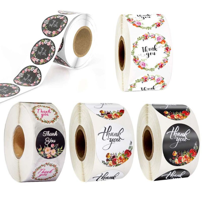 Cuộn hình dán &quot;Thank You&quot; dùng để trang trí sổ lưu niệm/ gói quà/ thiệp mời đa năng