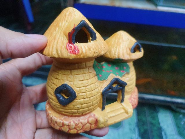 CẢNH NHÀ TRANG TRÍ HỒ CÁ NON BỘ 10X6X9CM