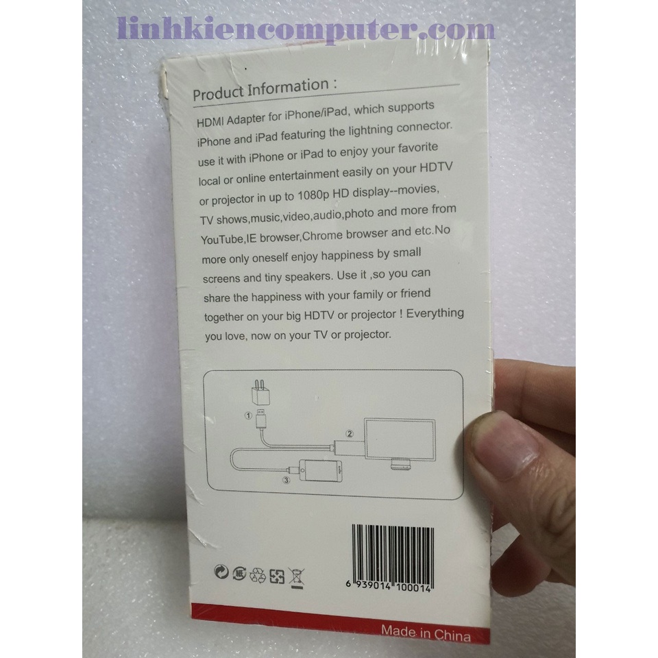 Cáp chuyển tín hiệu Lightning To HDMI - Siêu xịn - Kết nối sang tivi, TV, máy chiếu HDMI