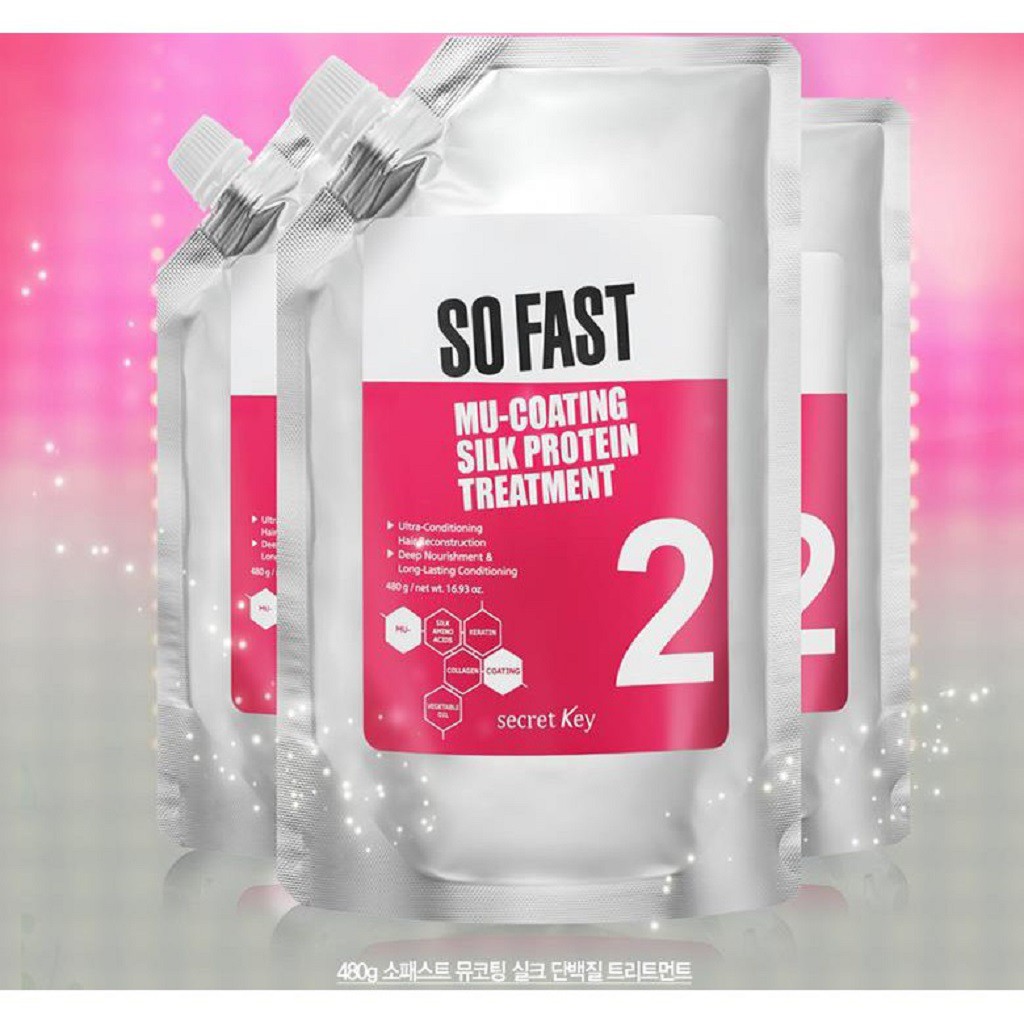 [Mã COSGLORIAT4 -8% đơn 250K] Kem ủ tóc Secret Key So Fast Mu-Coating Silk Protein Treatment 480g