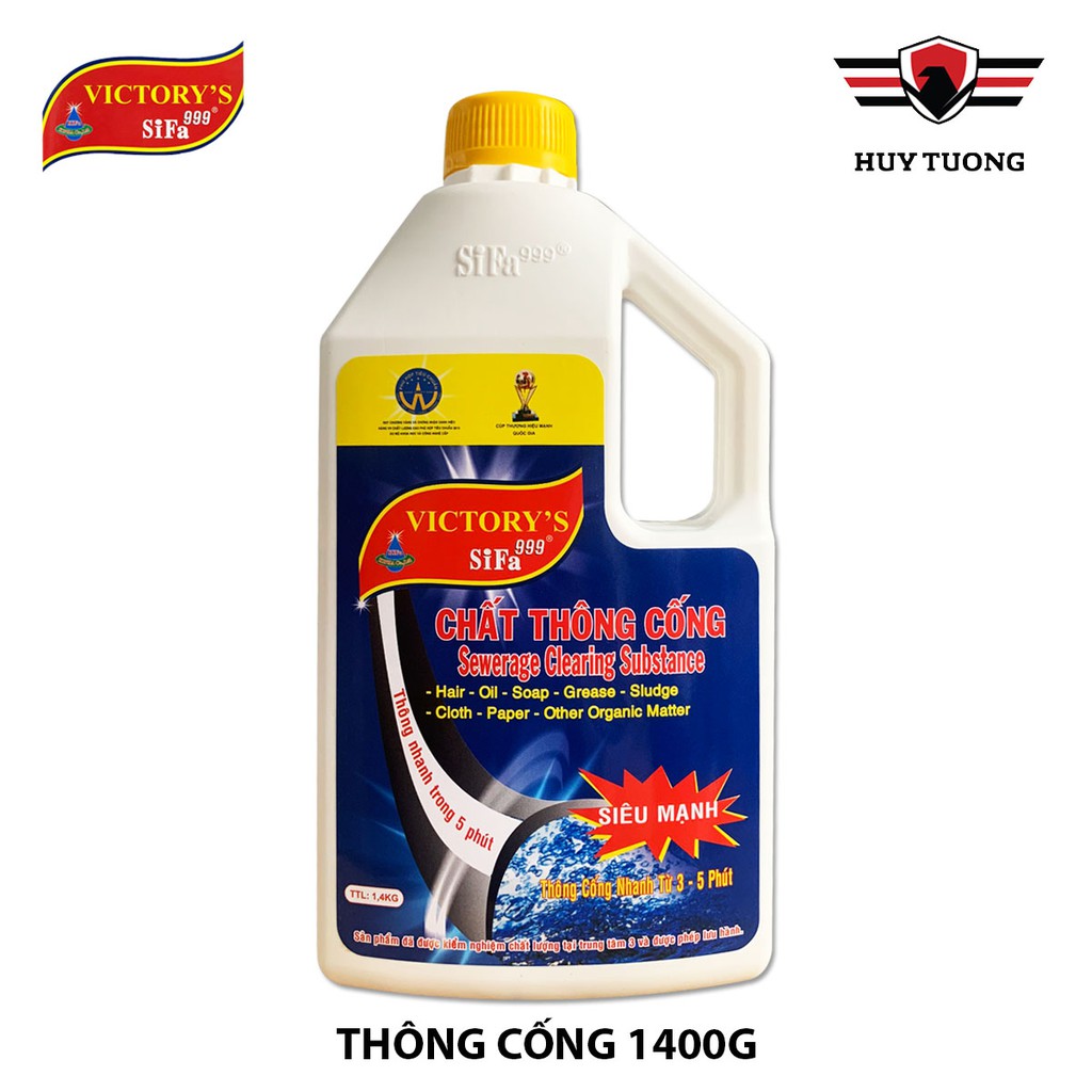 Chất thông cống Victory's Sifa999 thông bồn cầu cực mạnh và tiện dụng 700g / 800g / 1400g / 1600g cao cấp - Huy Tưởng