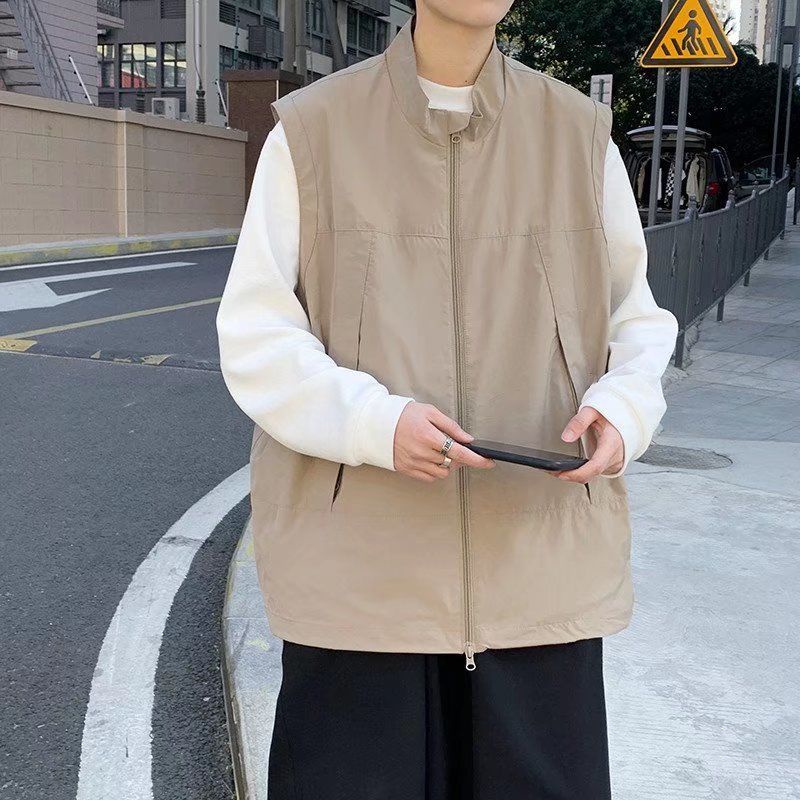 Áo Khoác Ghi Lê Dáng Rộng Phong Cách Hồng Kông Cổ Điển Thời Trang Cho Nam Size M-2Xl 2 Kiểu