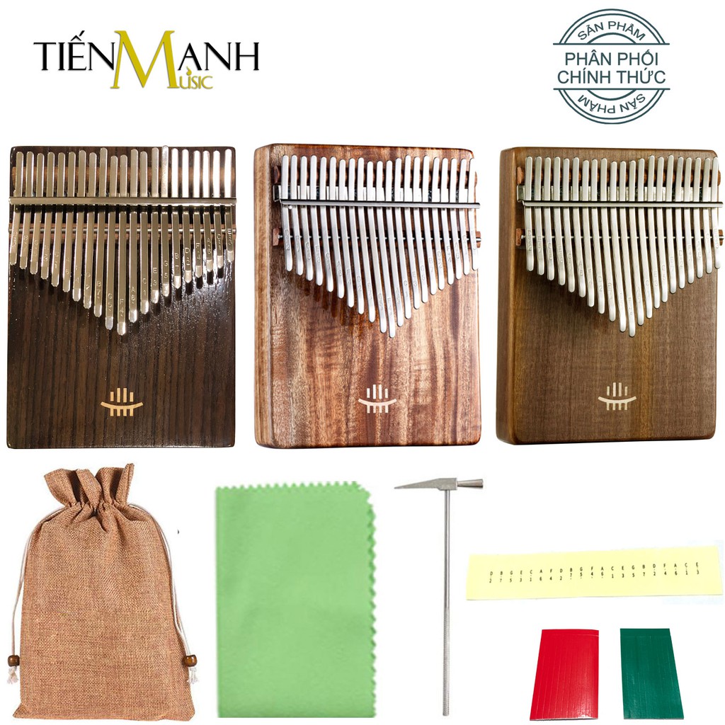 Đàn Kalimba 21 Phím Hluru KC21-KO, KC21-WA, KC21-RW (Gỗ Koa, Walnut, Rosewood) - Nhạc Cụ Tiến Mạnh Music